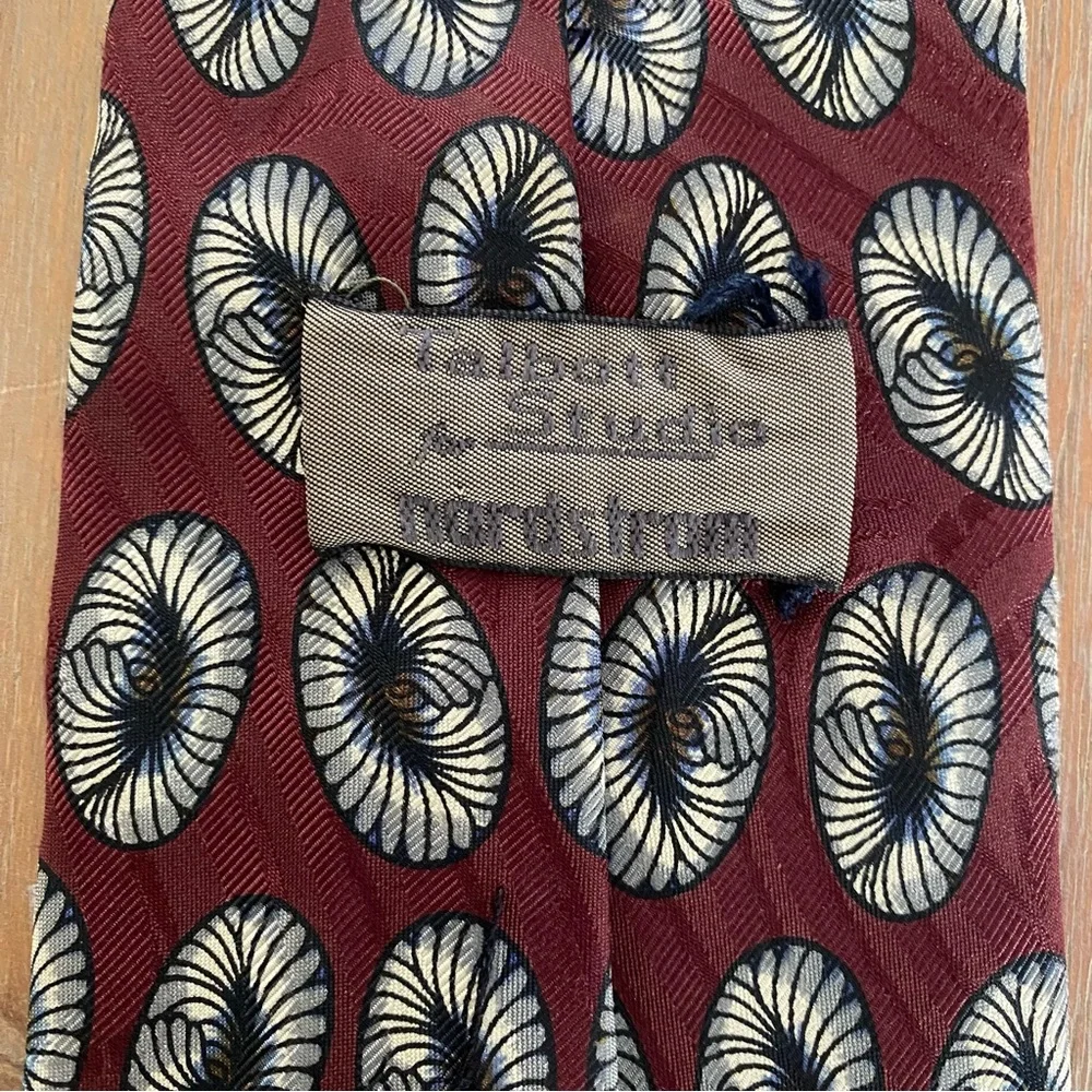 Men's Red Wine Colored Talbott Studio Nordstrom Patterned Tie